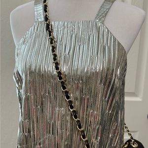 Anthropologie Maeve Metallic Shine On Tank top